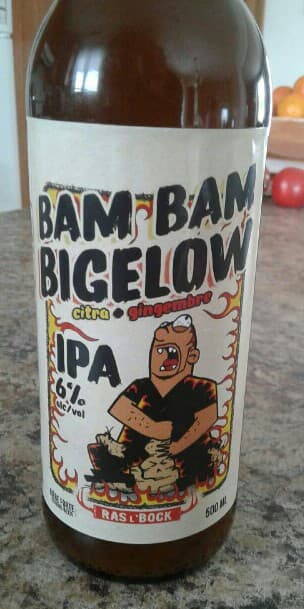 Bam Bam Bigelow Raslbock IPA Beer bottle from Canada PW Catalog