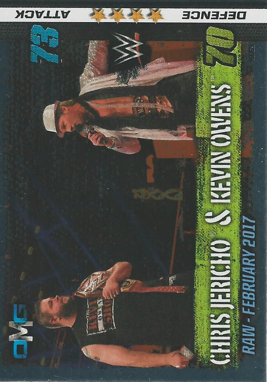 WWE Topps Slam Attax 10th Edition 2017 Chris Jericho and Kevin Owens #69