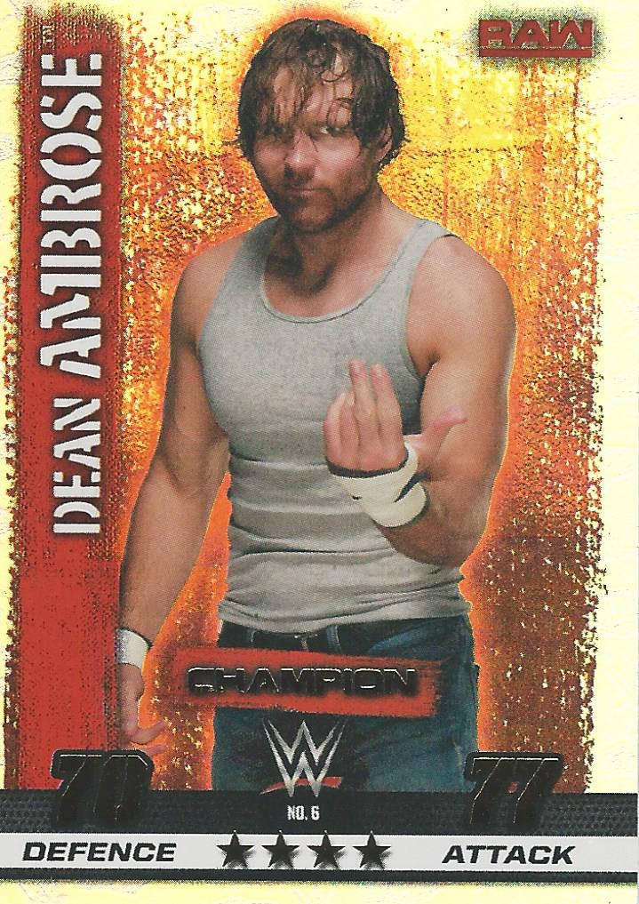 WWE Topps Slam Attax 10th Edition 2017 Champion Dean Ambrose #6