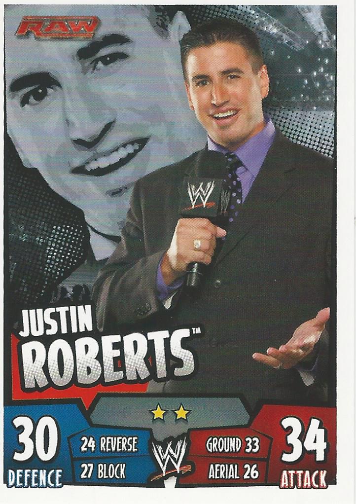 WWE Topps Slam Attax Rumble 2011 Justin Roberts #70