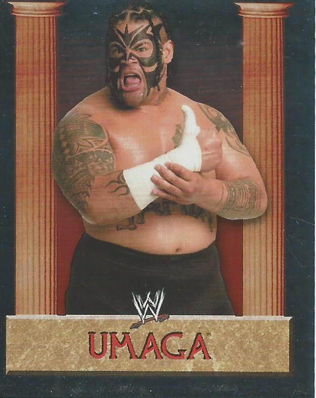 WWE Merlin Heros 2008 Stickers Umaga Foil #70