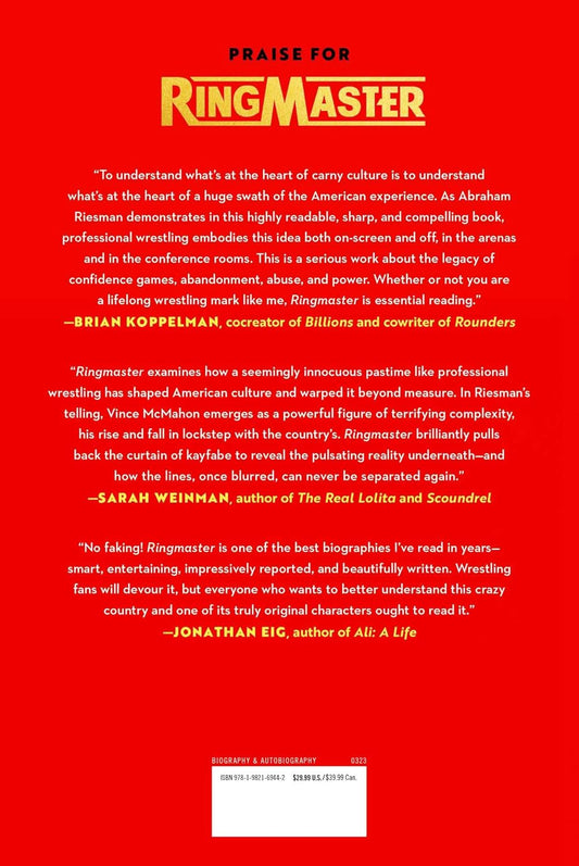 Ringmaster: Vince McMahon and the Unmaking of America Books PWcatalog