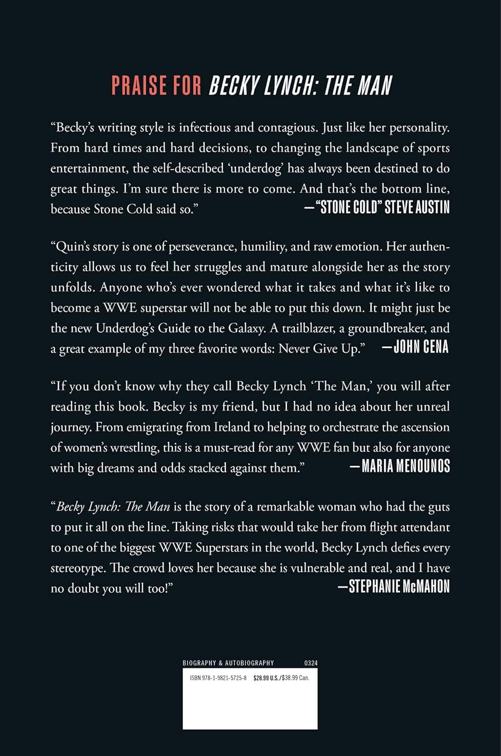 Becky Lynch: The Man: Not Your Average Average Girl Books PWcatalog