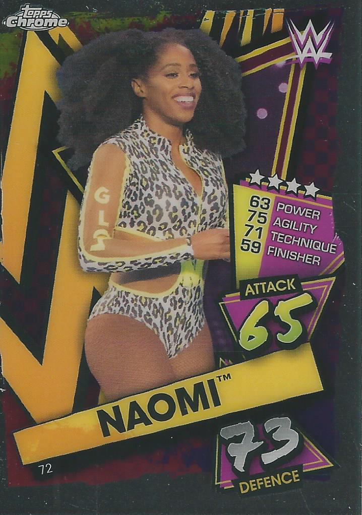 WWE Topps Slam Attax Chrome 2021 Naomi #72