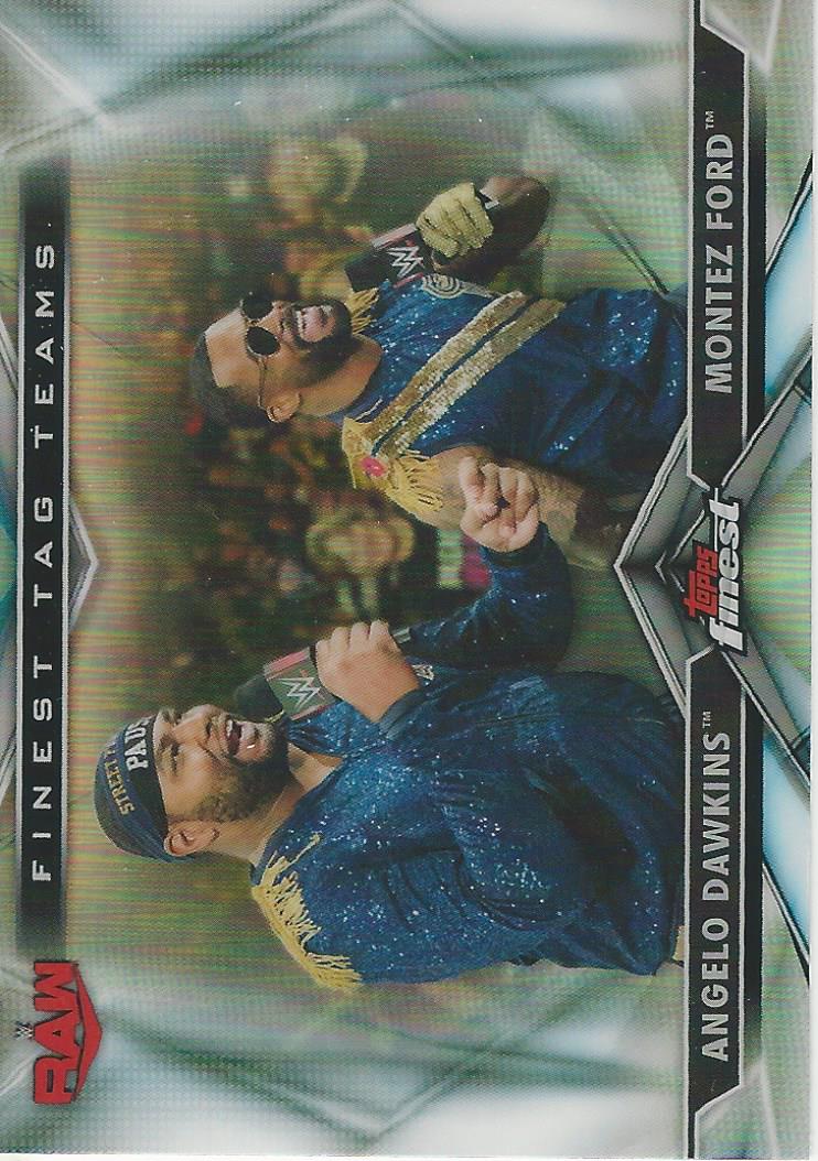 WWE Topps Finest 2020 Angelo Dawkins and Montez Ford TT-2 trading card PW Catalog