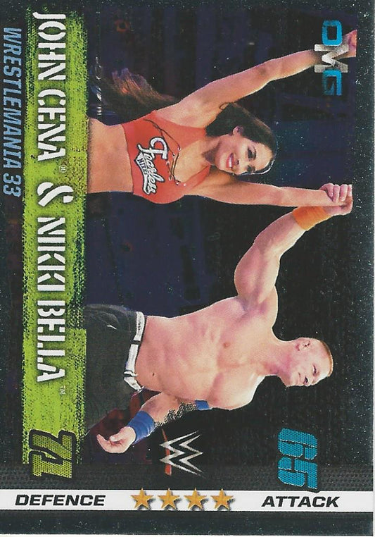 WWE Topps Slam Attax 10th Edition 2017 John Cena and Nikki Bella #74