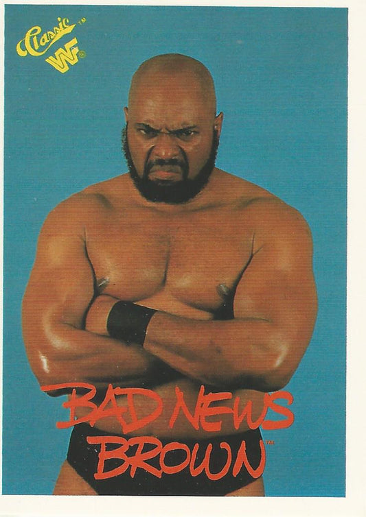 WWF Classic Trading Cards 1990 Bad News Brown #79