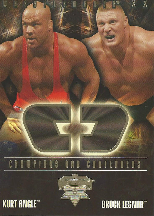 WWE Fleer Wrestlemania XX 2004 Kurt Angle vs Brock Lesnar CC 1 of 17