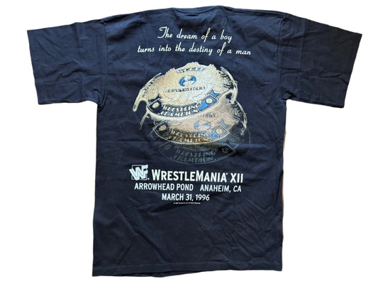 WWF Shawn Michaels Boyhood Dream WrestleMania XII T-Shirt 1996 Pwcatalog