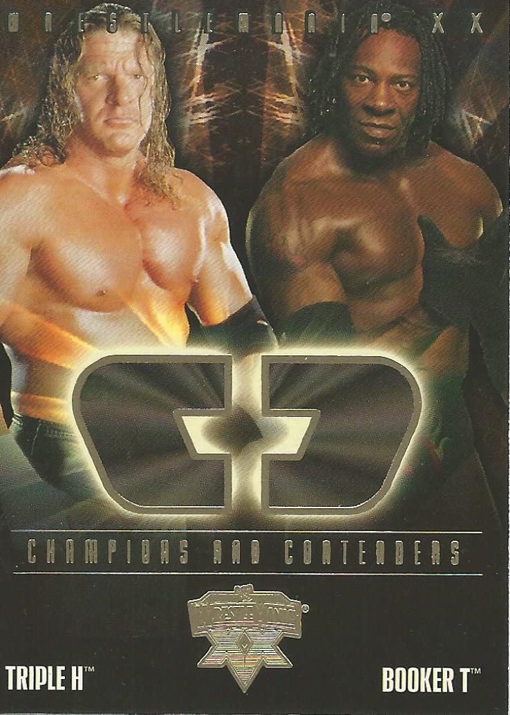 WWE Fleer Wrestlemania XX 2004 Triple H vs Booker T CC 4 of 17 trading card PW Catalog