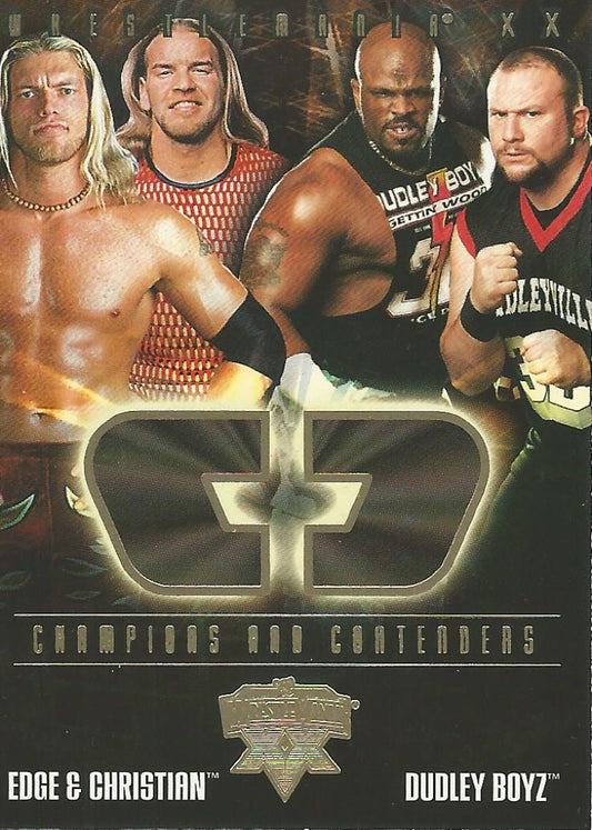 WWE Fleer Wrestlemania XX 2004 Edge and Christian vs Dudley Boyz CC 8 of 17