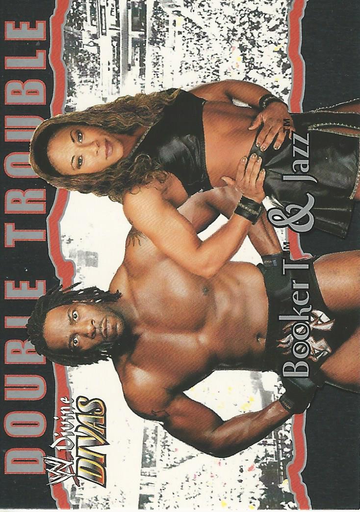WWE Fleer Divine Divas 2003 Double Trouble Booker T and Jazz #87