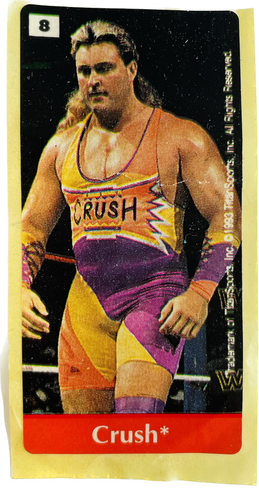 WWF Dunkin Bubble Gum Stickers (1993) No. 8 Crush PW Catalog
