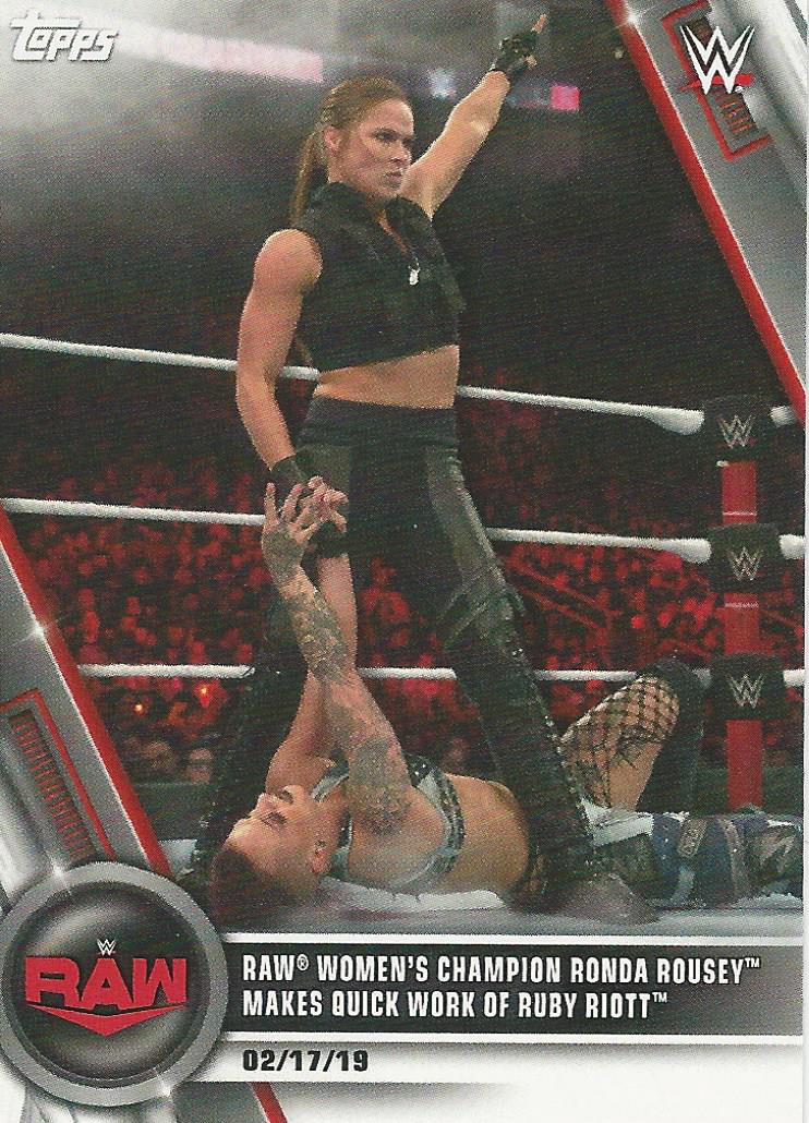 WWE Topps Women Division 2020 Ronda Rousey #12