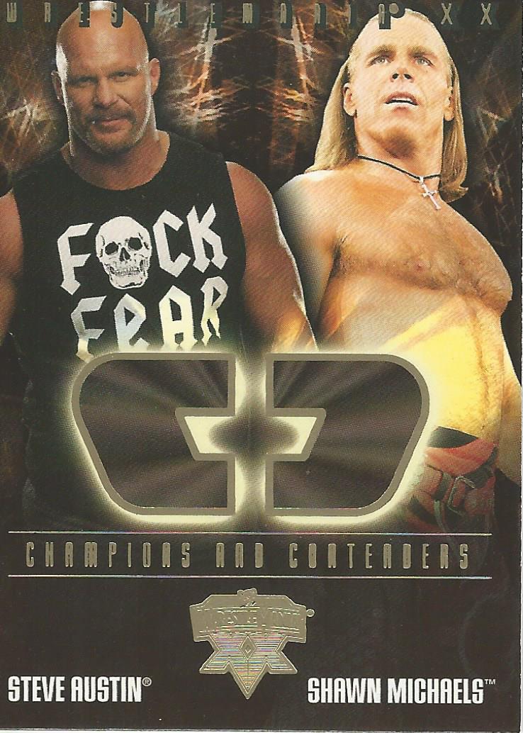 WWE Fleer Wrestlemania XX 2004 Stone Cold vs Shawn Michaels CC 16 of 17