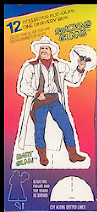 Bart Gunn WWF Ice Cream Cut-out & Card 1995 Good Humor PW Catalog