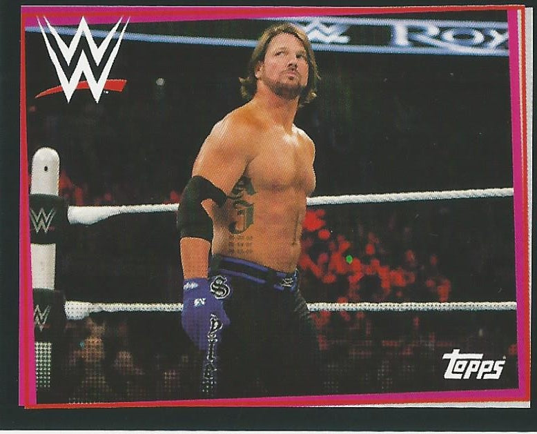 WWE Topps Road to WrestleMania Stickers 2021 AJ Styles #96