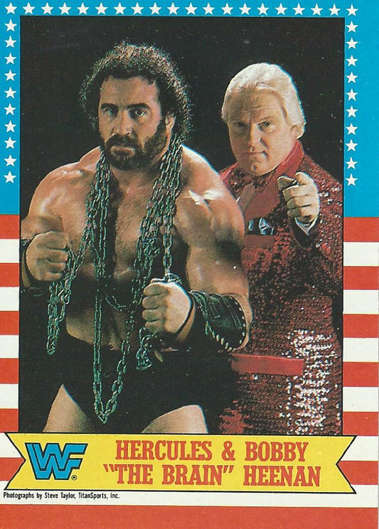 Topps WWF Wrestling Cards 1987 Hercules and Bobby Heenan #9