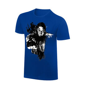 Roman Reigns Rob Schamberger Blue Art Print T-Shirt T-Shirt PW Catalog