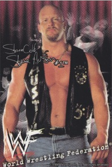 Steve Austin WWF Ice Cream Cut-out 1999 Good Humor PW Catalog