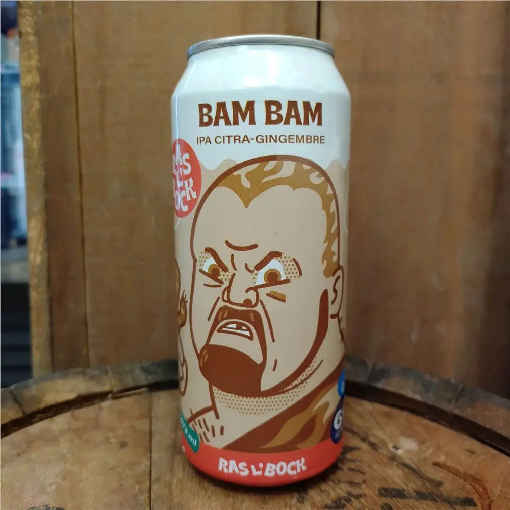 Bam Bam Bigelow Raslbock Beer can from Canada PW Catalog