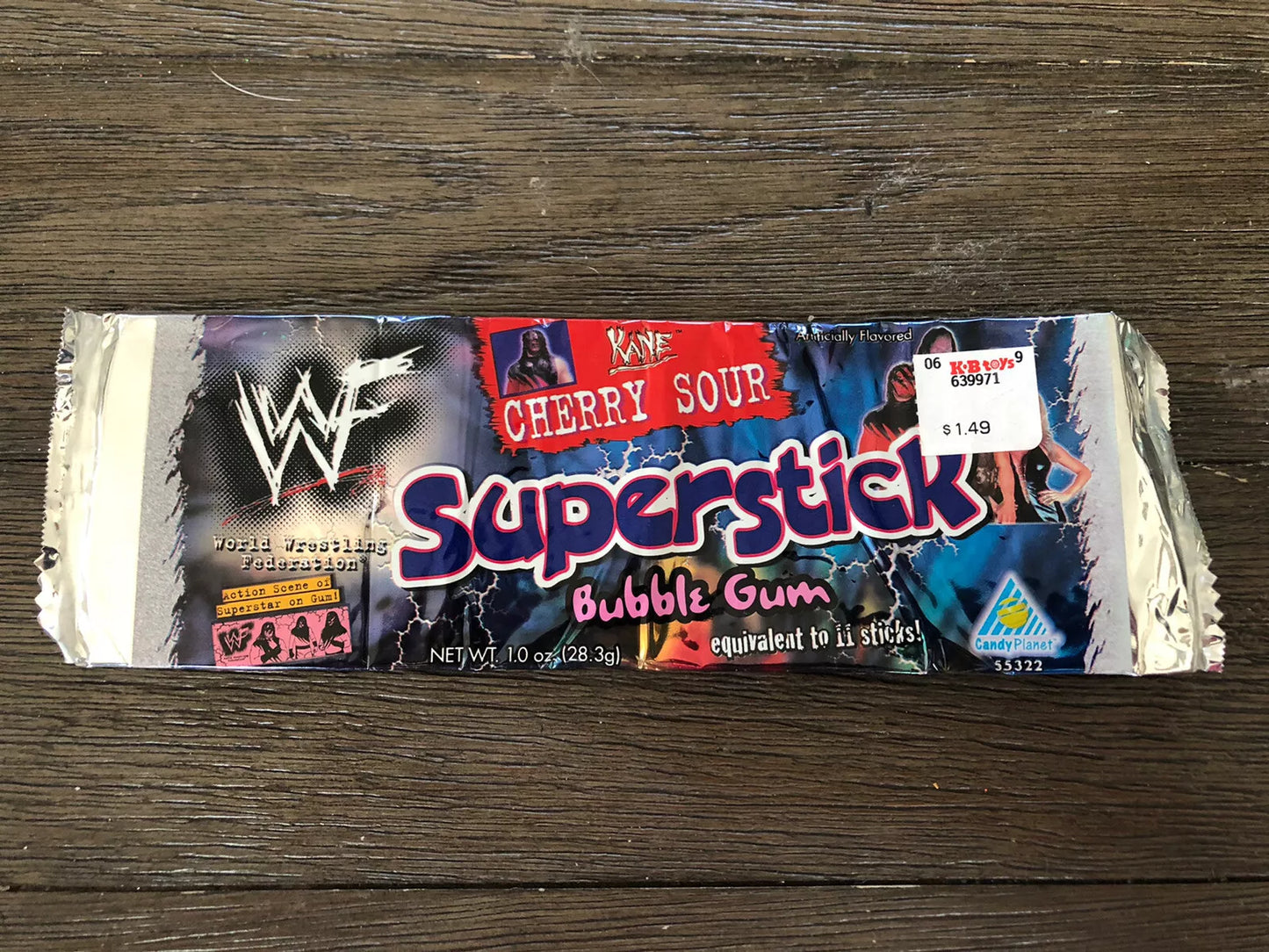WWF Kane Superstick 1999 Bubble Gum Cherry Sour PWcatalog