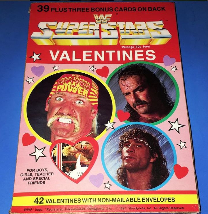 WWF Superstars valentines cards 1991 Magazine Pwcatalog