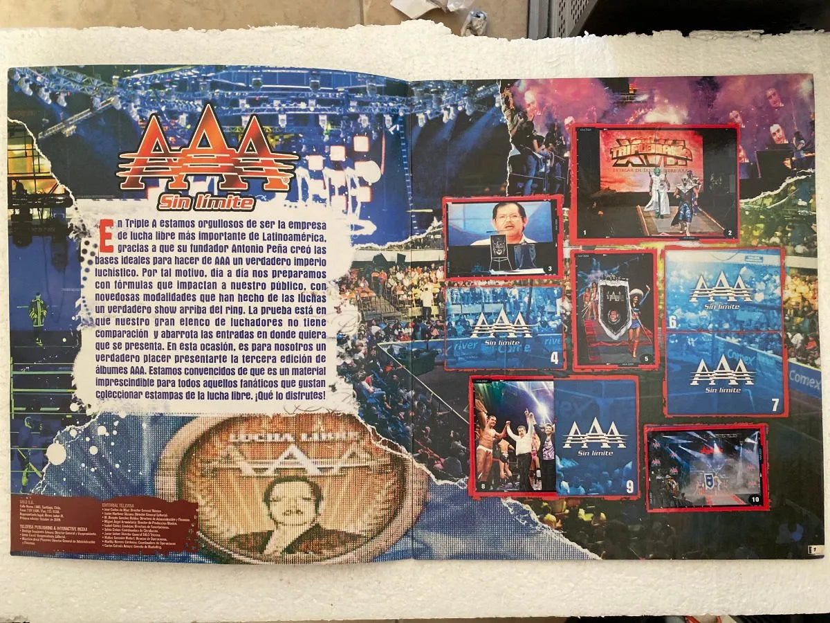AAA Sin Limite Lucha Libre Stickers Album 2009 From Mexico Stickers Album PW Catalog