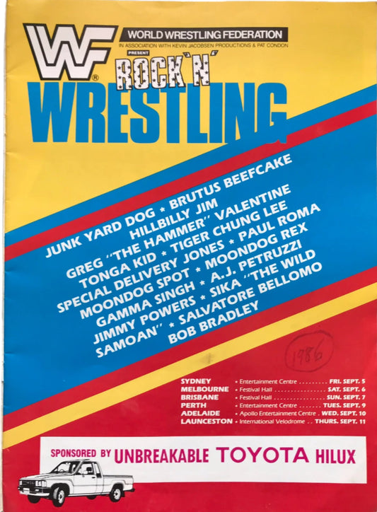 WWF Program from Australia 4 July 1986 Magazine PWcatalog