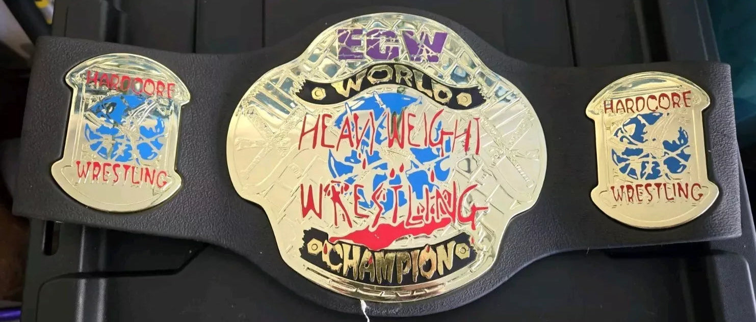 ECW World Heavyweight wrestling champion belt by Jakks Pacific PW Catalog