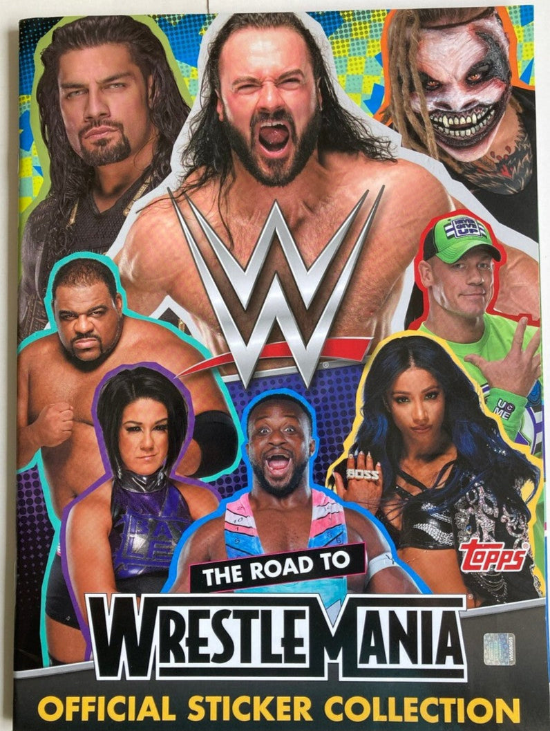 WWE Wrestlemania Official Sticker Collection Album 2021 Stickers Album PW Catalog