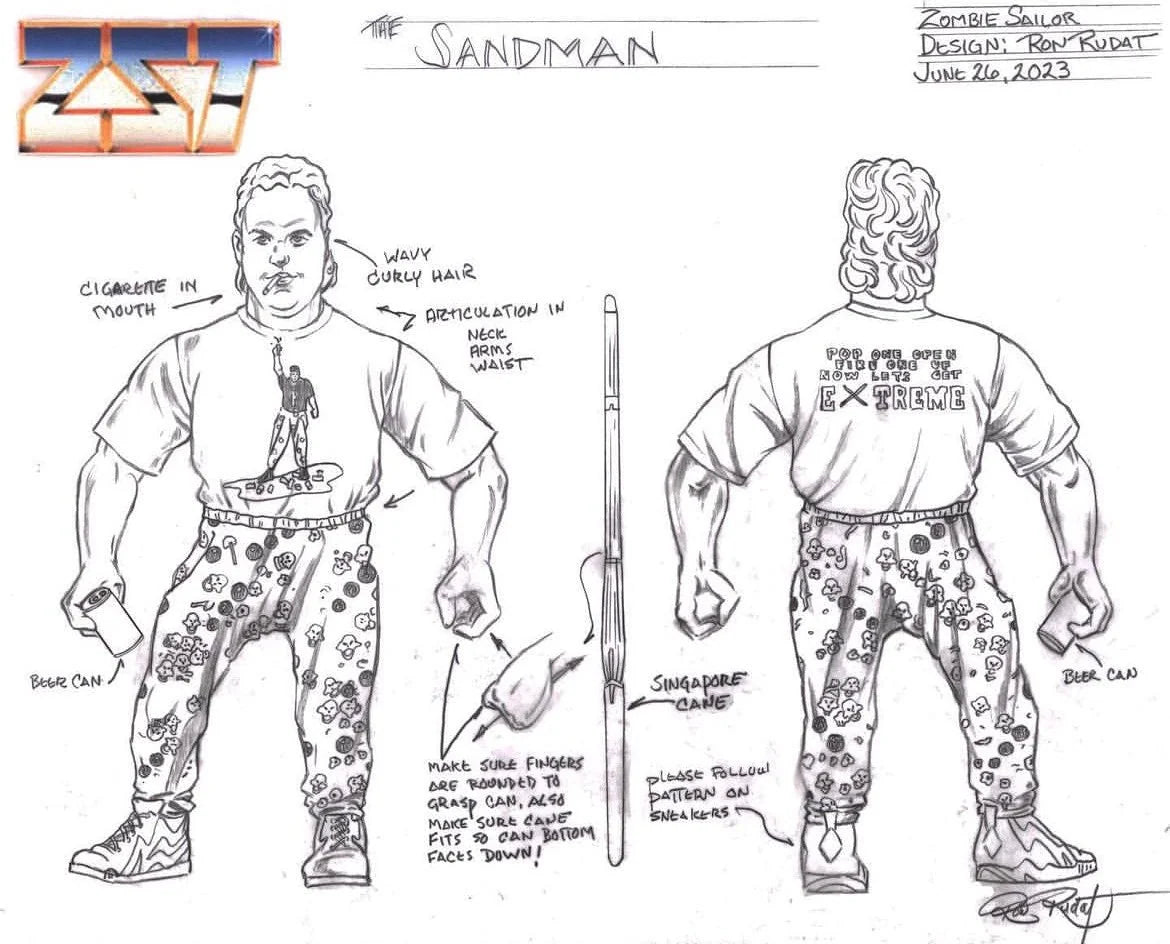 Zombie Sailor's Toys Wrestling's Heels & Faces 6 Sandman
