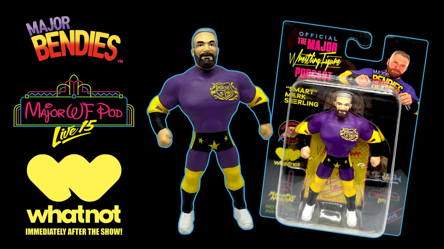Major Wrestling Figure Podcast Major Bendies Live 15 Exclusive "Smart" Mark Sterling Action & Toy Figures PWcatalog