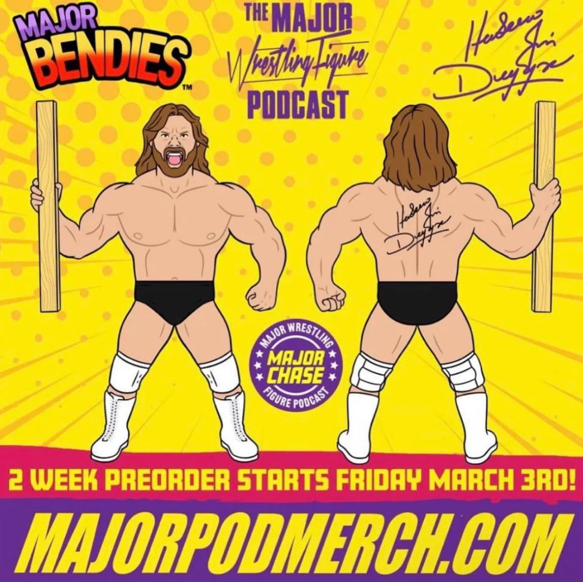 Major Wrestling Figure Podcast Major Bendies Hacksaw Jim Duggan (Major Chase) Action & Toy Figures PWcatalog