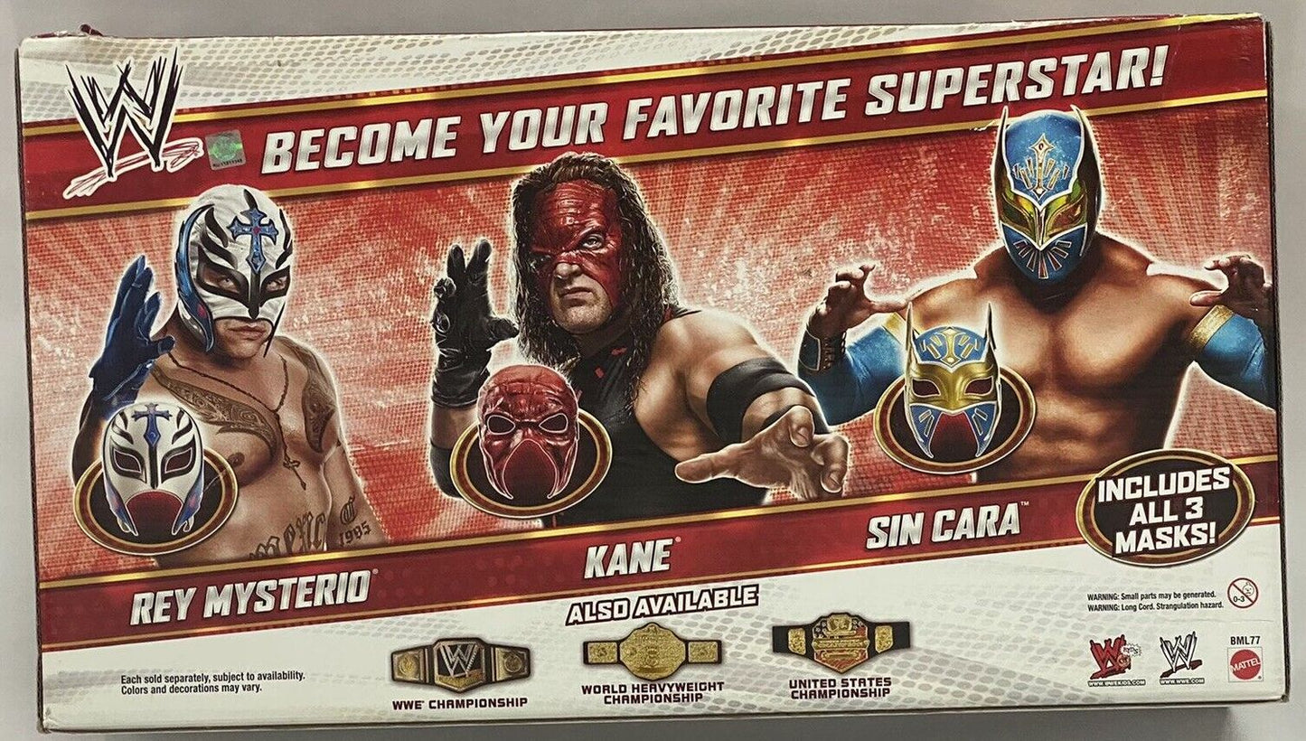 Mask 3 pack Rey Mysterio, Kane & Sin Cara by Mattel Pwcatalog