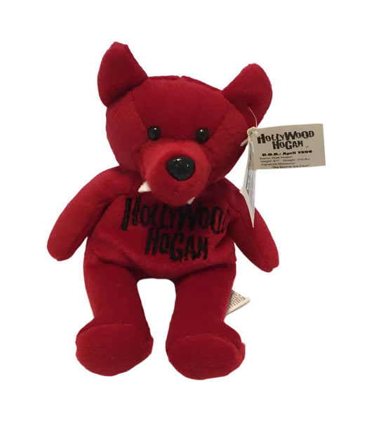 WCW Hollywood Hogan Nitros Bears & Wolves 9" Beanie Bear 1999 by Racing Champions