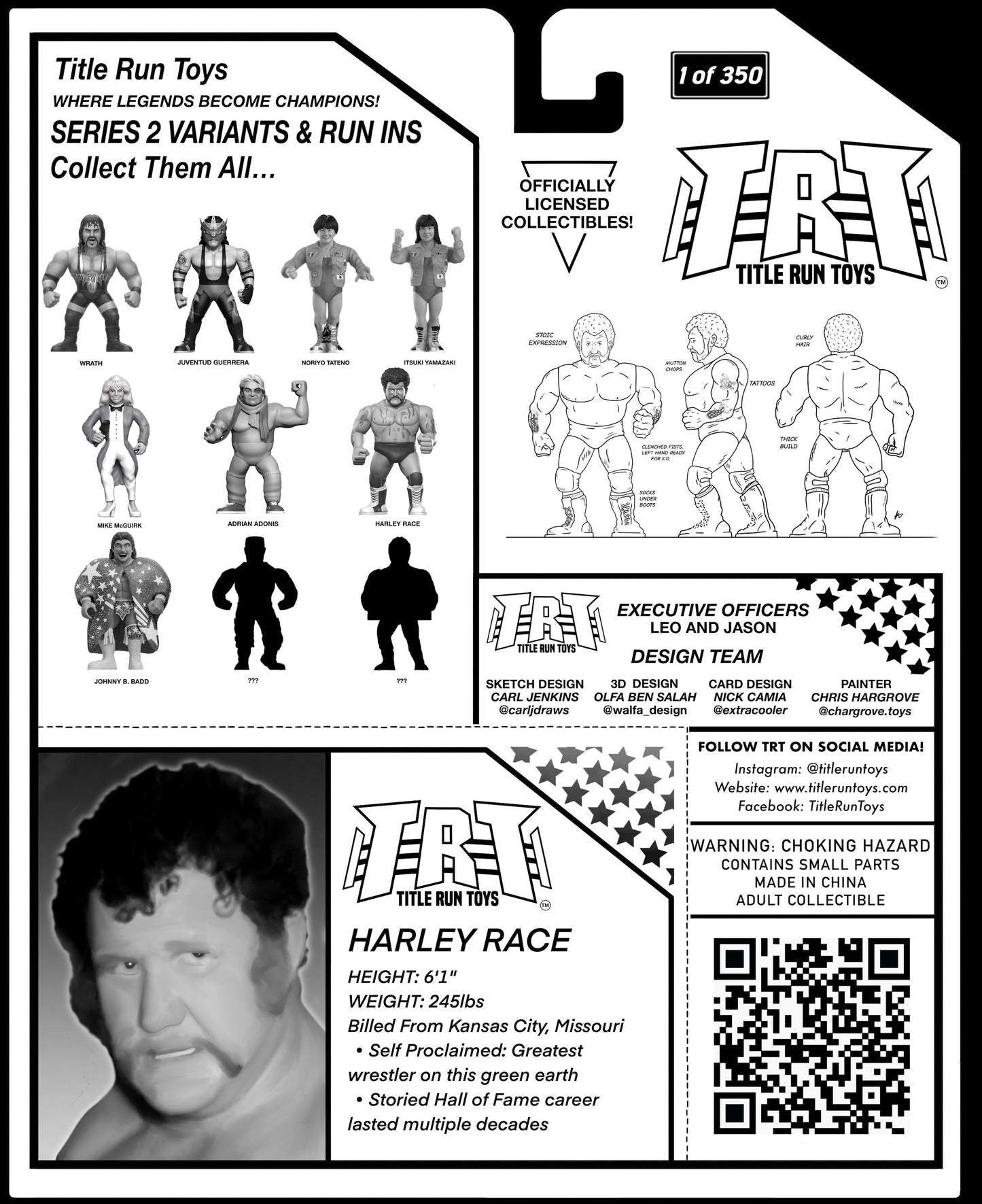 Title Run Toys Series 2 Harley Race 1 of 350 Bloody Variant