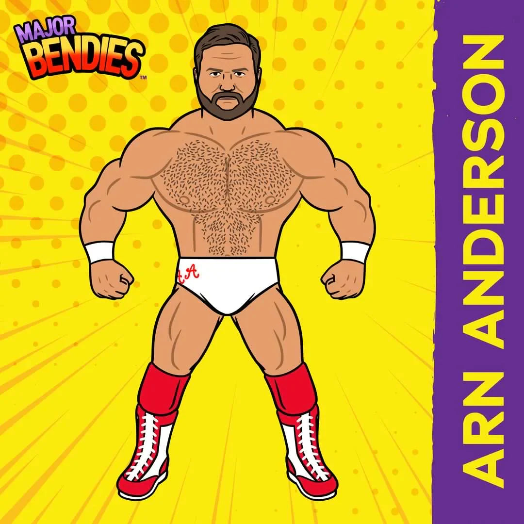 Major Wrestling Figure Podcast Major Bendies Series 6 Arn Anderson Action & Toy Figures PWcatalog