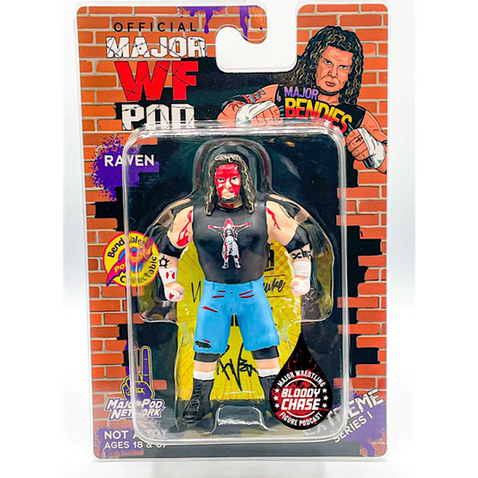 Major Wrestling Figure Podcast Major Bendies Extreme Series 1 Raven (Bloody Chase) Action & Toy Figures PWcatalog