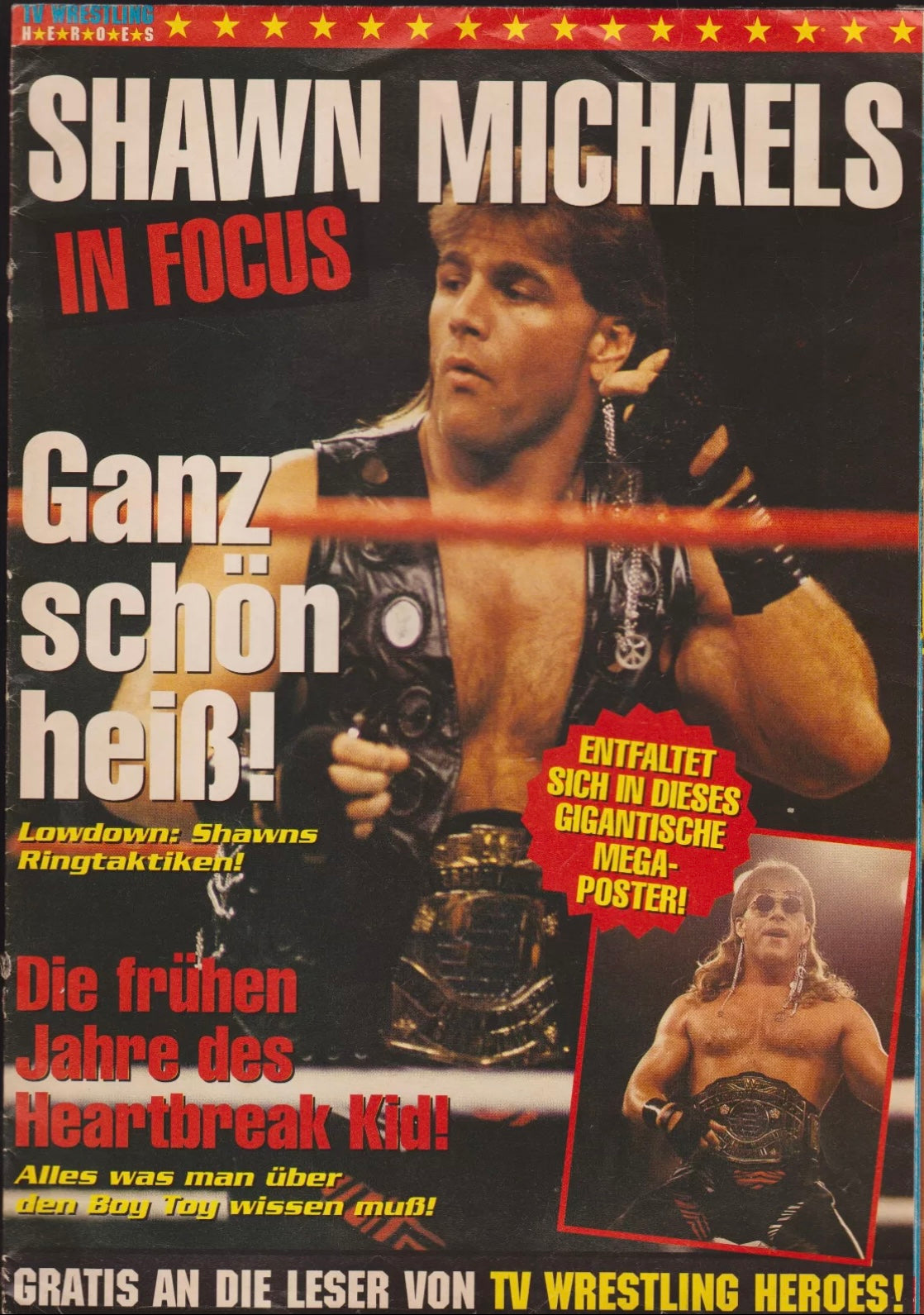 TV Wrestling Heroes Shawn Michaels in Focus Special Poster Magazine Magazine PWcatalog