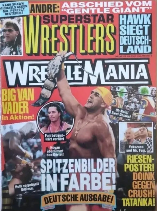 Superstar Wrestlers 6 August 1993 from Germany Magazine PWcatalog
