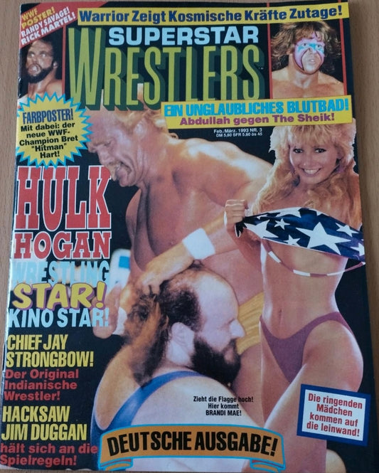 Superstar Wrestlers 3 Feb./March 1993 from Germany Magazine PWcatalog