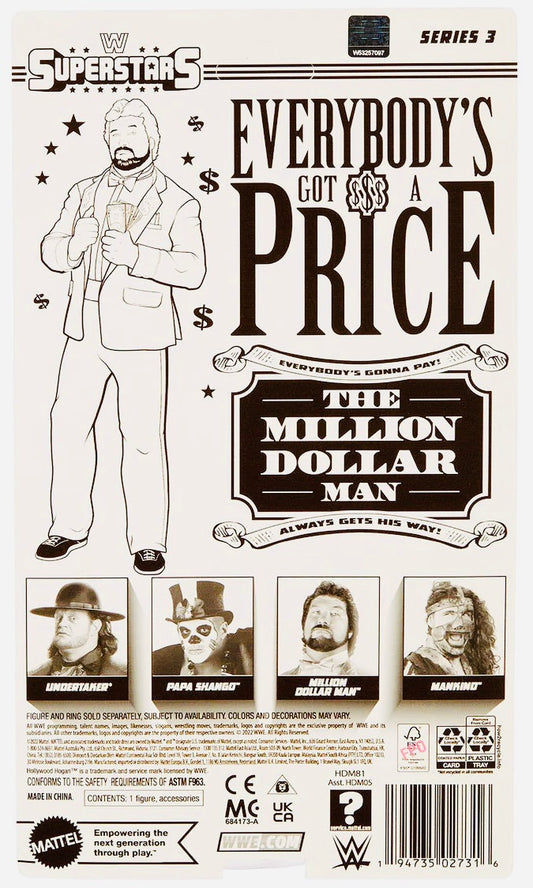 WWE Superstars Series 3 “Million Dollar Man“ Ted DiBiase PW Catalog