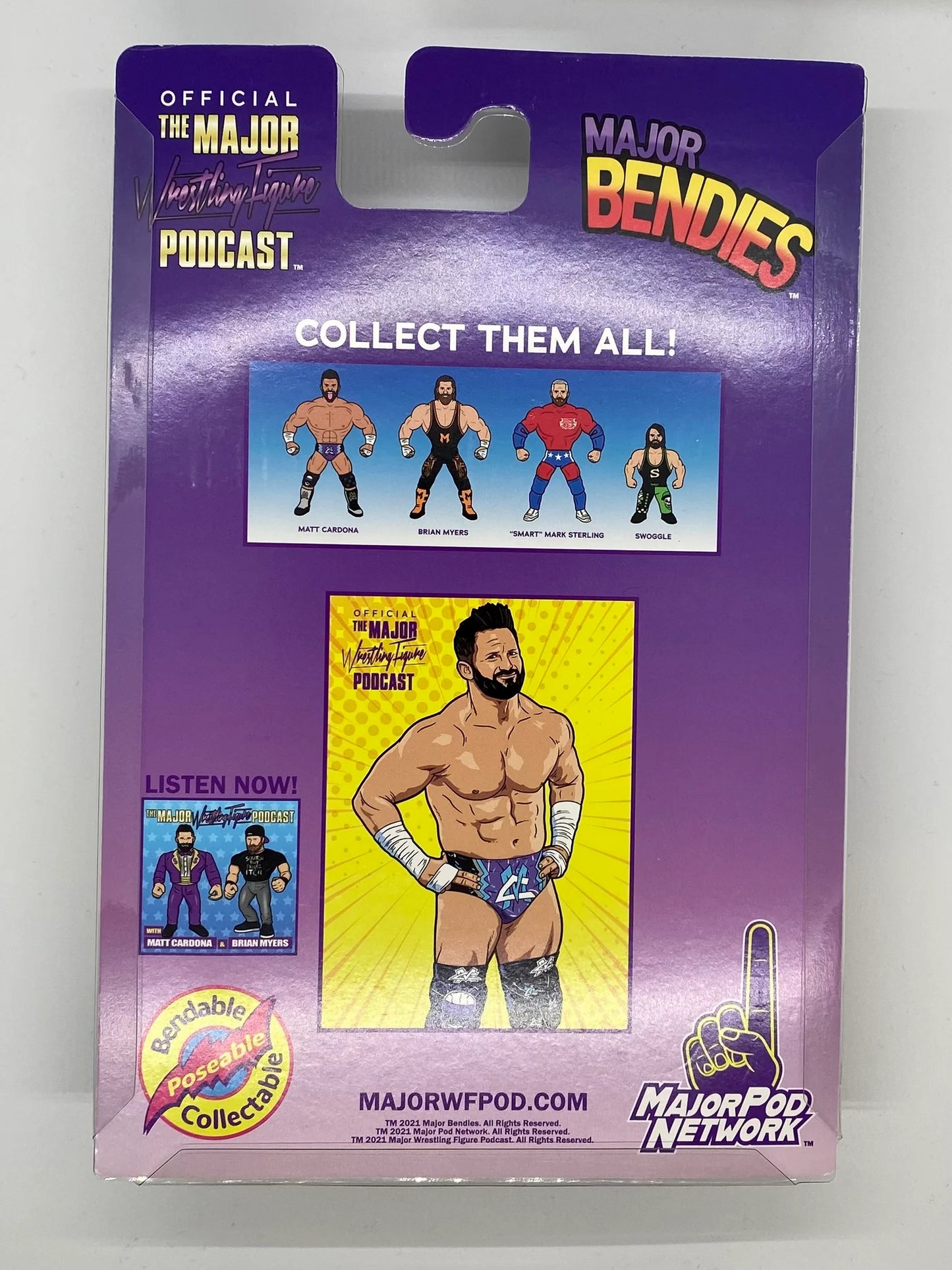 Major Wrestling Figure Podcast Major Bendies Series 1 Matt Cardona Action & Toy Figures PWcatalog