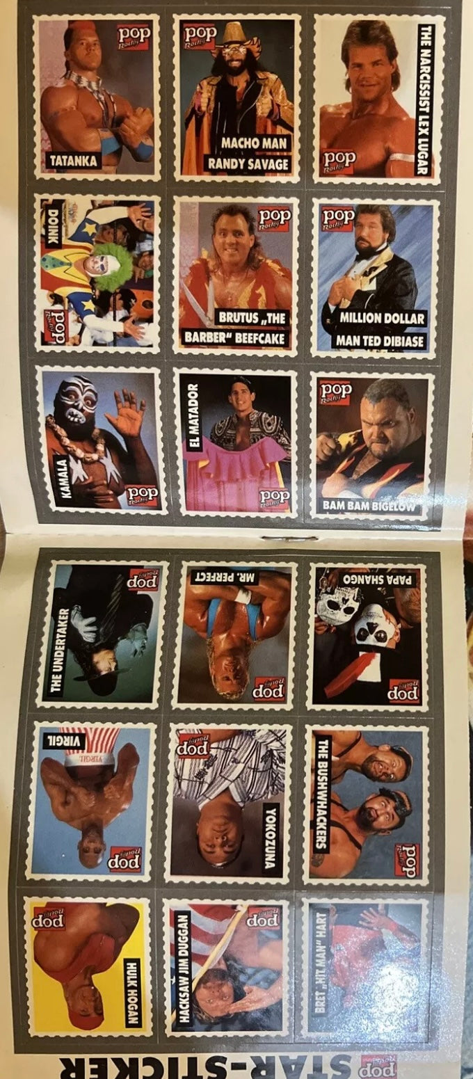 1993 Pop Rocky WWF Star Stickers PW Catalog