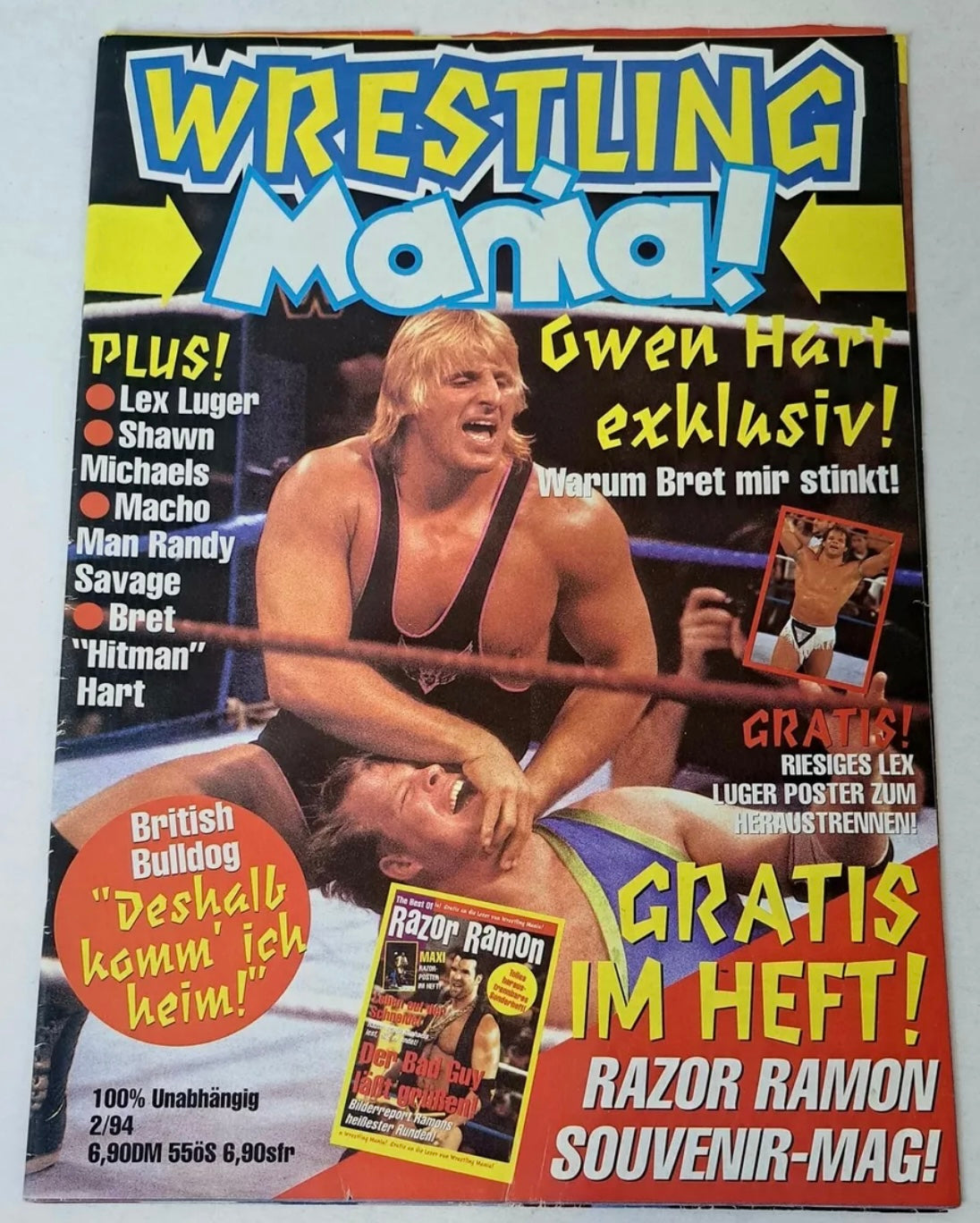 Wrestling Mania! February 1994 Germany Magazine PWcatalog