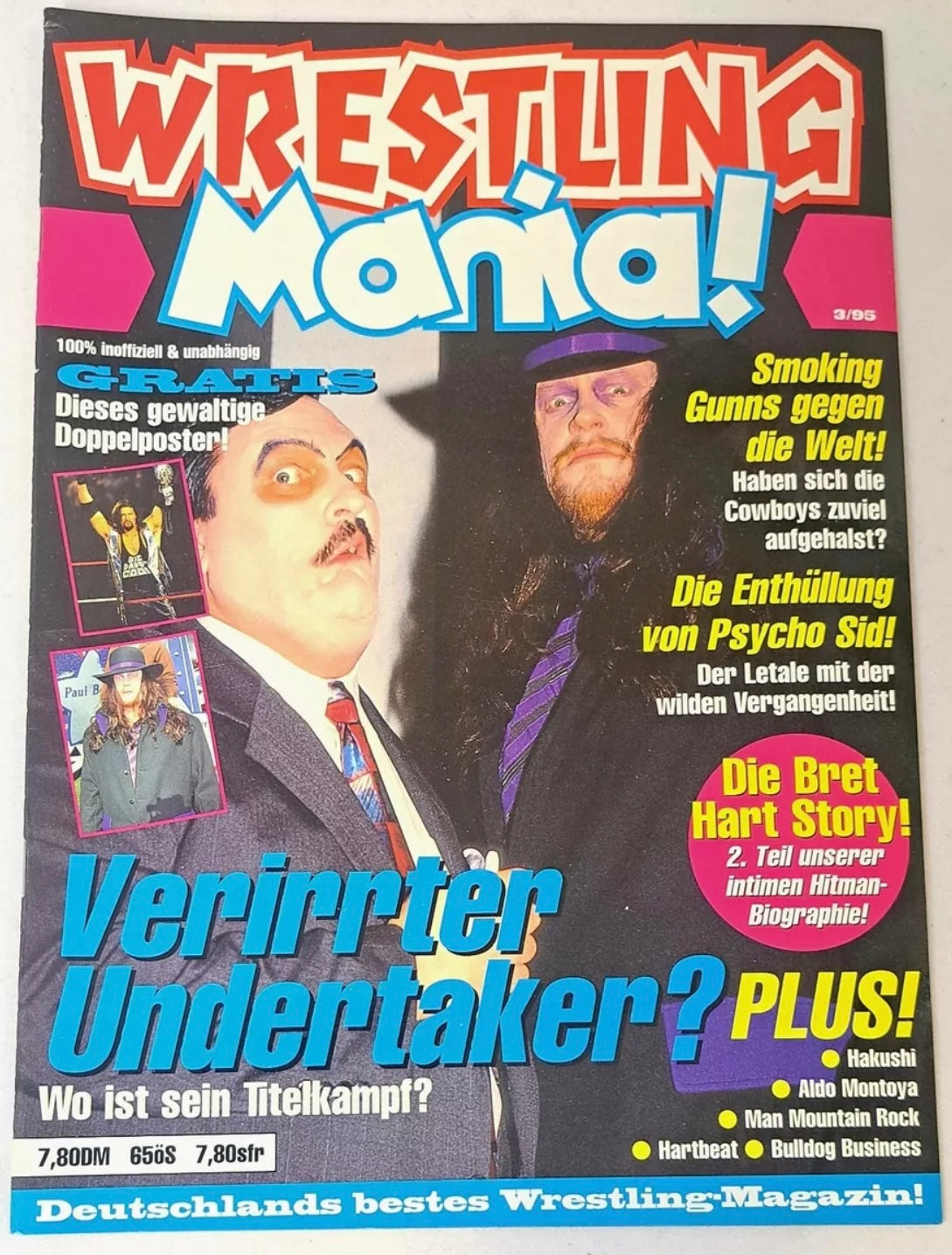 Wrestling Mania! March 1995 Germany Magazine PWcatalog