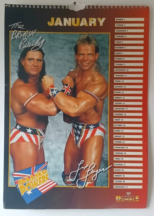 WWF 1996 Allied Powers Calendar PW Catalog