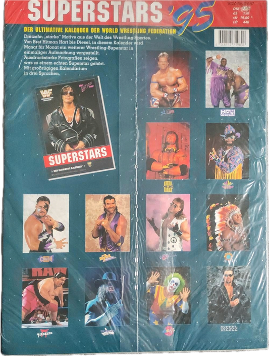 WWF Superstars 1995 Calendar from Germany PW Catalog