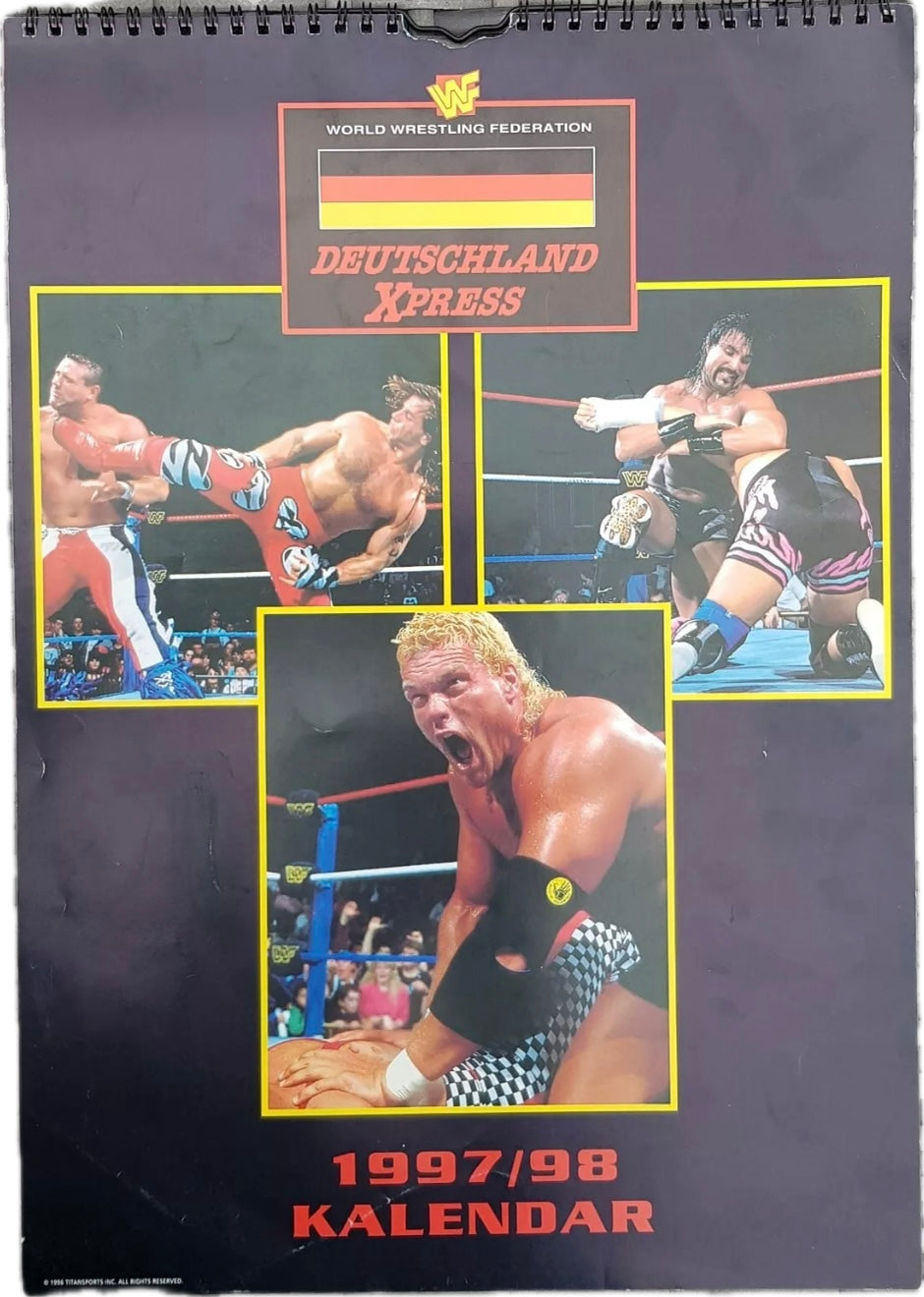 WWF 1997/98 Calendar from Germany PW Catalog
